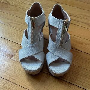 A New Day Cream Wedge Sandals